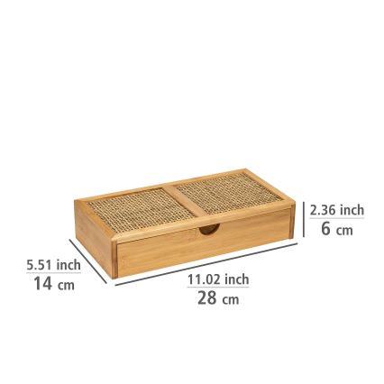 WENKO 25603100 – Organizer ALLEGRE 28x14 cm, brązowy