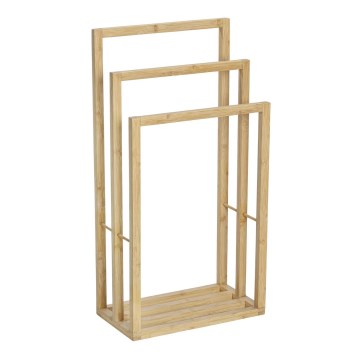 WENKO 25629100 - Stojak na ręczniki BAMBUSA 42,5x82 cm brązowy