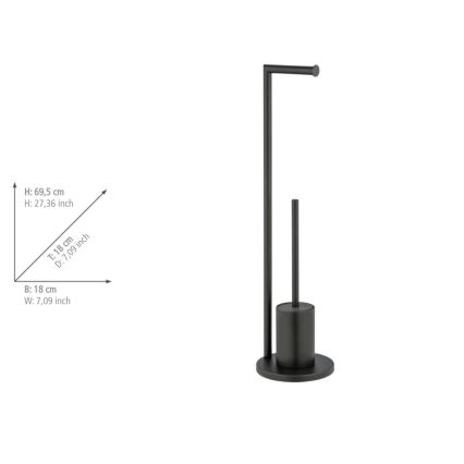 WENKO 25675100 - zestaw WC FERLA 18x69,5 cm czarny
