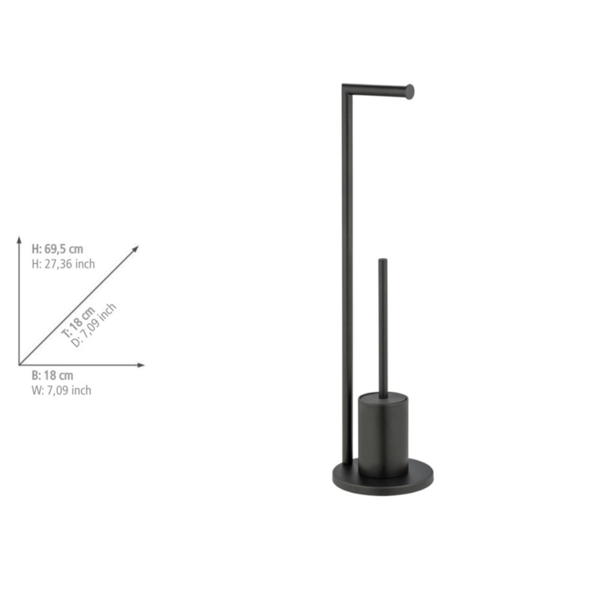 WENKO 25675100 - zestaw WC FERLA 18x69,5 cm czarny
