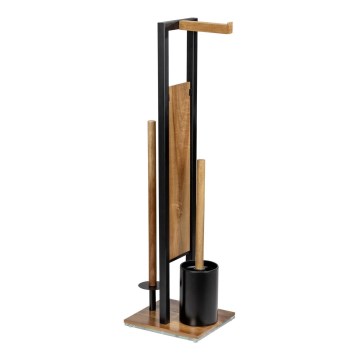 WENKO 25784100 - Zestaw WC RIVALTA 18x70 cm brązowy/czarny