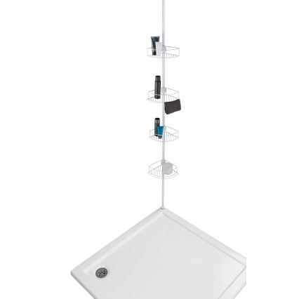 WENKO 26015100 - Półka narożna DOLCEDO 31x230 cm stal nierdzewna/biała