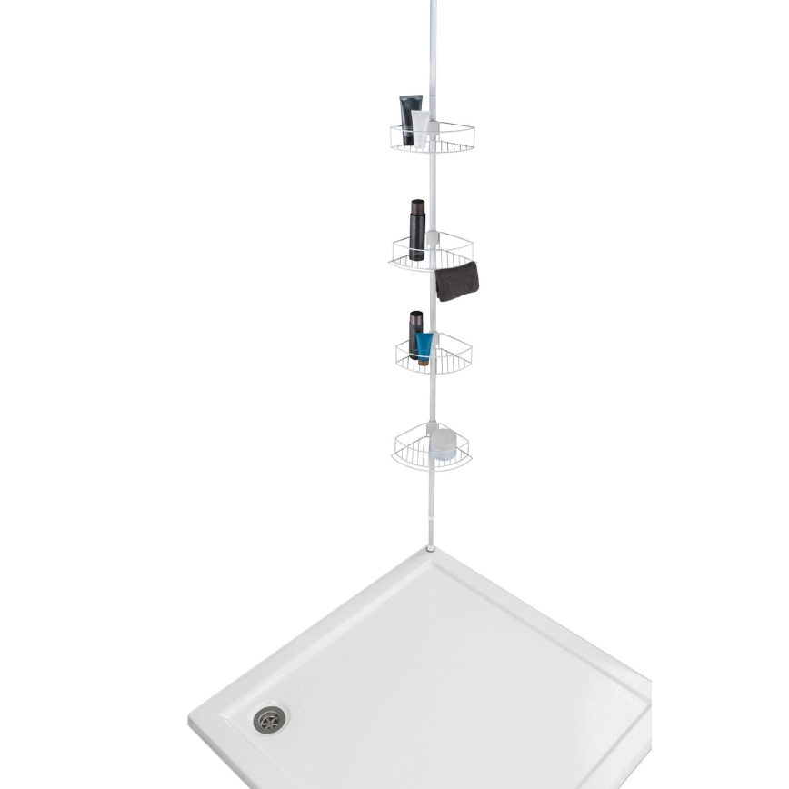 WENKO 26015100 - Półka narożna DOLCEDO 31x230 cm stal nierdzewna/biała