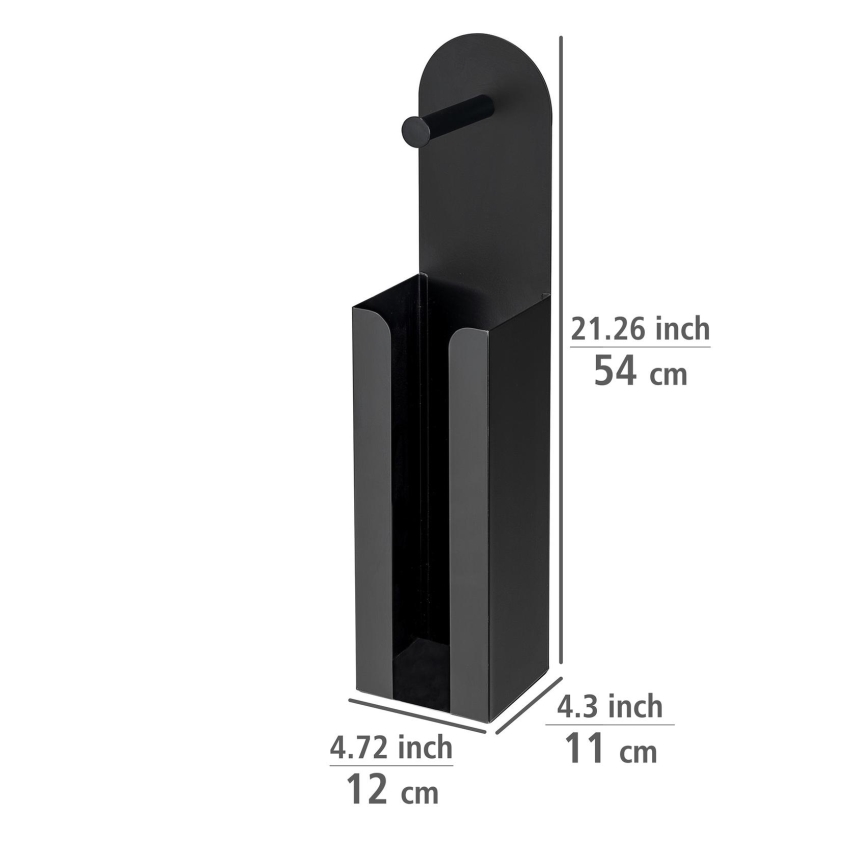 WENKO 26059100 - Uchwyt na rolki AGIRA 12x54 cm czarny