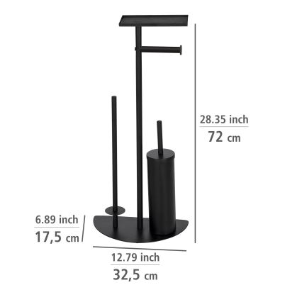 WENKO 26060100 - Zestaw WC COSENZA 32,5x72 cm, czarny