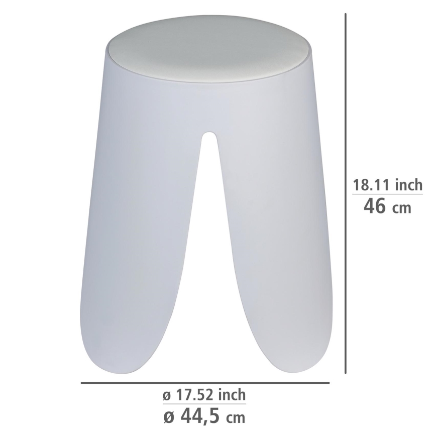WENKO 26086100 - Stołek COMISO 44,5x46 cm biały