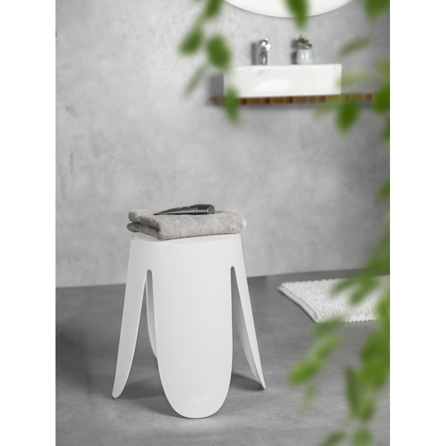 WENKO 26086100 - Stołek COMISO 44,5x46 cm biały