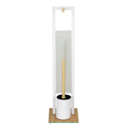 WENKO 26214100 - Zestaw WC RIVALTA 18x70 cm brązowy/biały