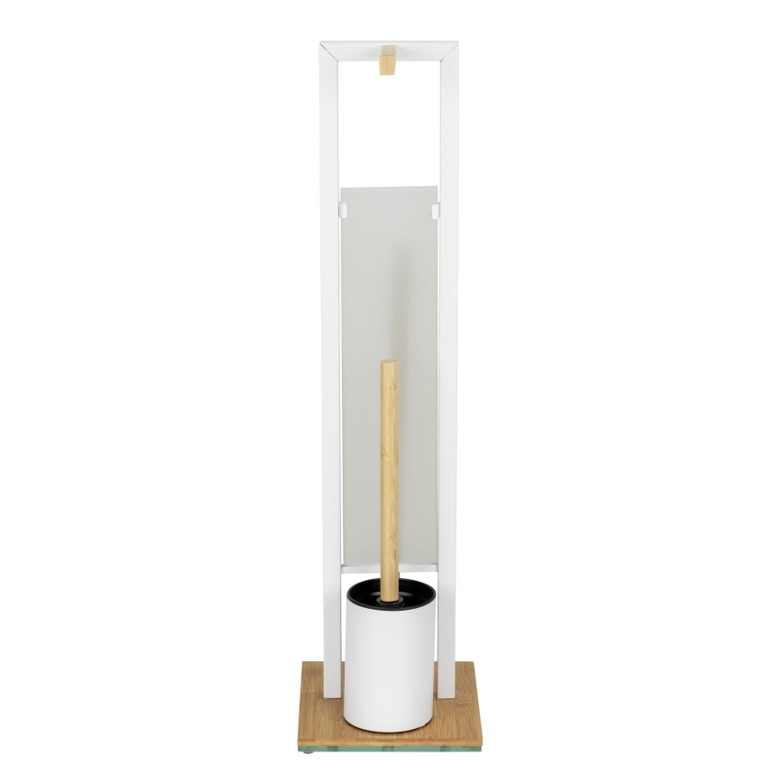 WENKO 26214100 - Zestaw WC RIVALTA 18x70 cm brązowy/biały