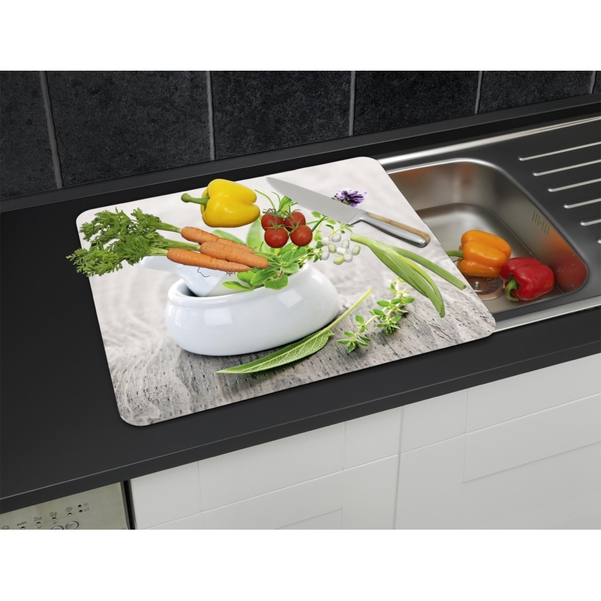 WENKO 2712940500 - Pokrywa ABDECKPLATTE - DO ŻYWNOŚCI 56x50 cm kolorowa/przezroczysta