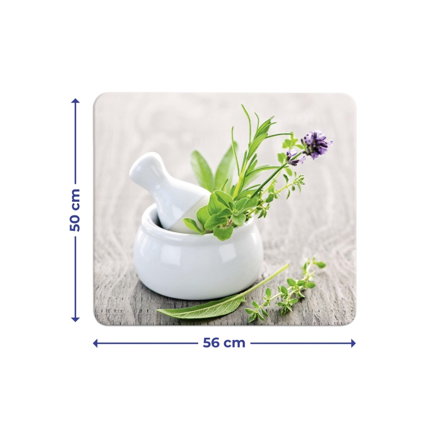 WENKO 2712940500 - Pokrywa ABDECKPLATTE - DO ŻYWNOŚCI 56x50 cm kolorowa/przezroczysta