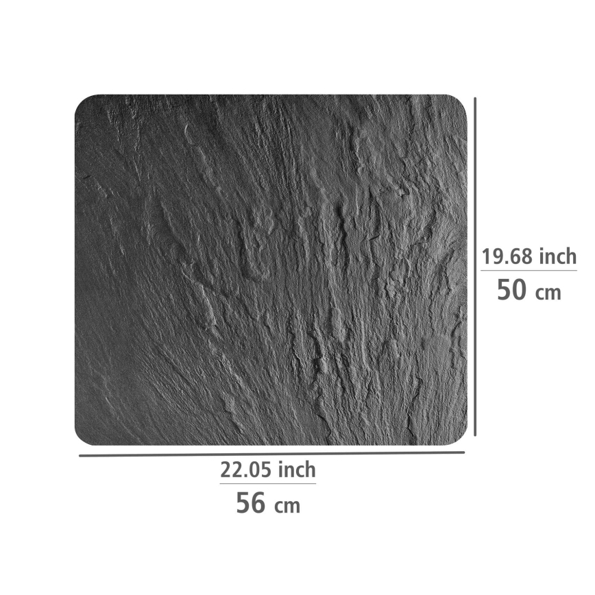 WENKO 2712984500 - Płyta maskująca ABDECKPLATTE - NEUTRALNA 56x50 cm czarna/przezroczysta