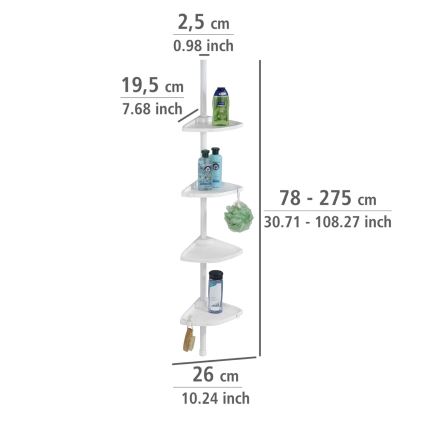 WENKO 3201010100 - Element narożny COMPACT 26x195 cm biały