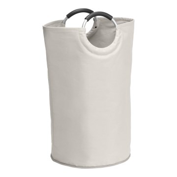 WENKO 3440001100 - Kosz na pranie STONE 38x72 cm beżowy/srebrny/czarny