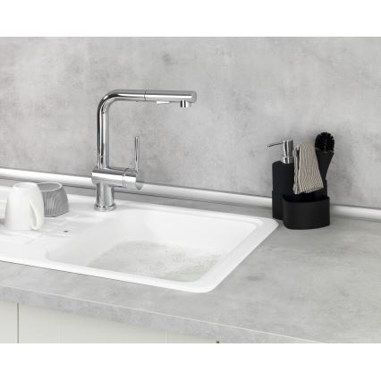 WENKO 3620127800 - Zestaw do mycia EMPIRE 11x19 cm czarny/srebrny