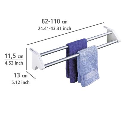 WENKO 3702100 - Suszarka 13x11,5 cm srebrna/biała