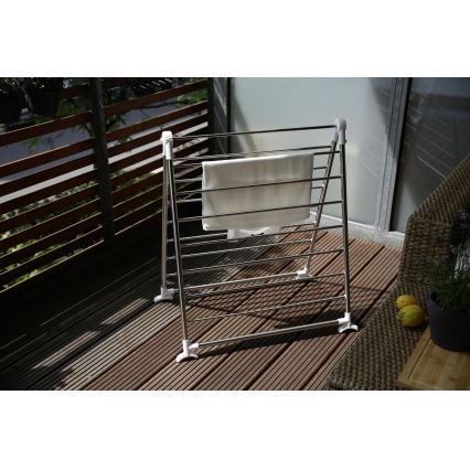 WENKO 3772020100 - Suszarka PROFI 65x150 cm nierdzewna/srebrna/biała
