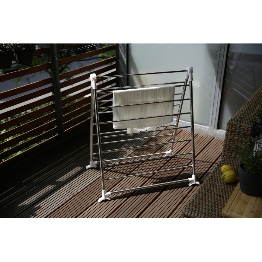 WENKO 3772020100 - Suszarka PROFI 65x150 cm nierdzewna/srebrna/biała