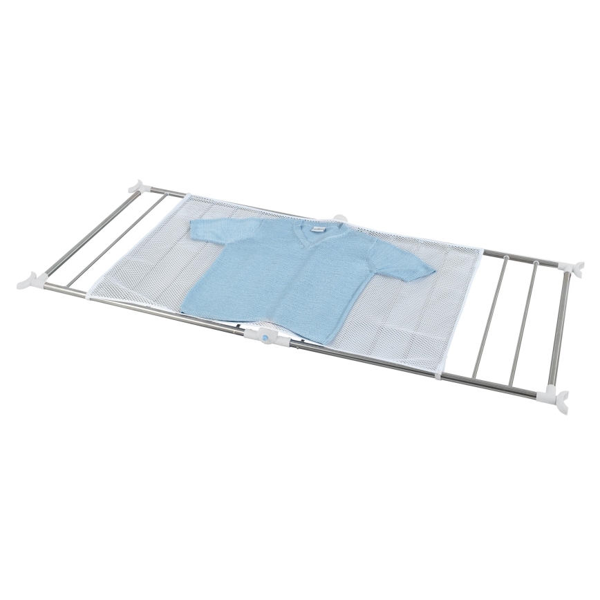 WENKO 3772020100 - Suszarka PROFI 65x150 cm nierdzewna/srebrna/biała