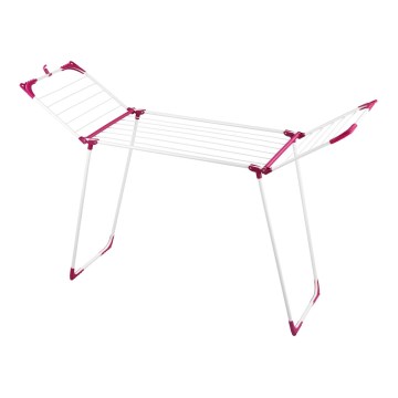 WENKO 3774021100 - Suszarka na pranie SUMMER DRY 153x76 cm biała/różowa