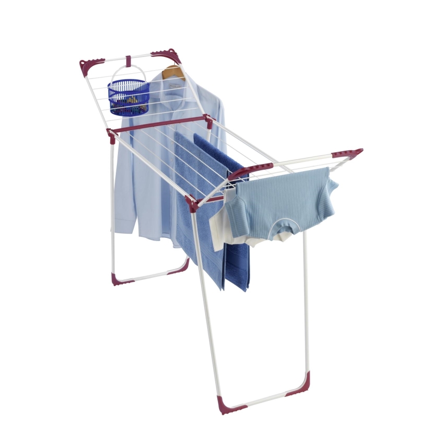 WENKO 3774021100 - Suszarka na pranie SUMMER DRY 153x76 cm biała/różowa