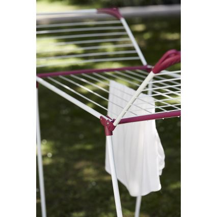 WENKO 3774021100 - Suszarka na pranie SUMMER DRY 153x76 cm biała/różowa