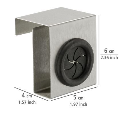 WENKO 4368060100 - Hak PUSH 5x6 cm srebrny/czarny