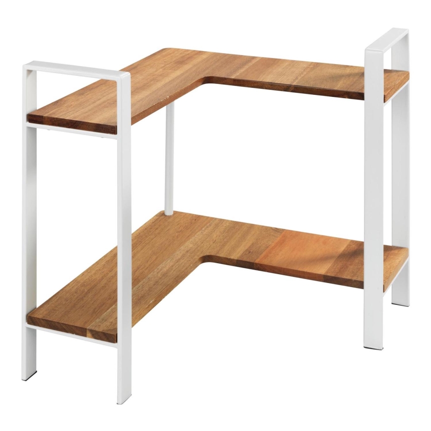 WENKO 53025100 - Półka LOUISA 30x33 cm biała/brązowa