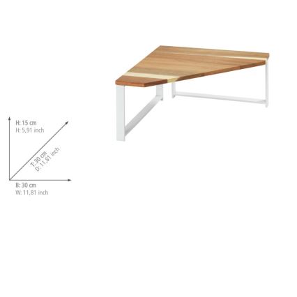 WENKO 53026100 - Półka LOUISA 30x30 cm biała/brązowa