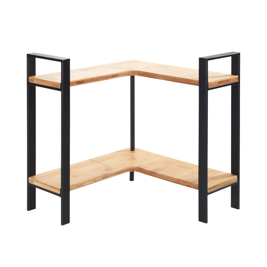 WENKO 53028100 - Półka LOU 30x33 cm czarna/brązowa