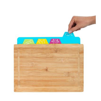 WENKO 53064100 - Deska do krojenia 32,5x22,5 cm brązowa/wielobarwna