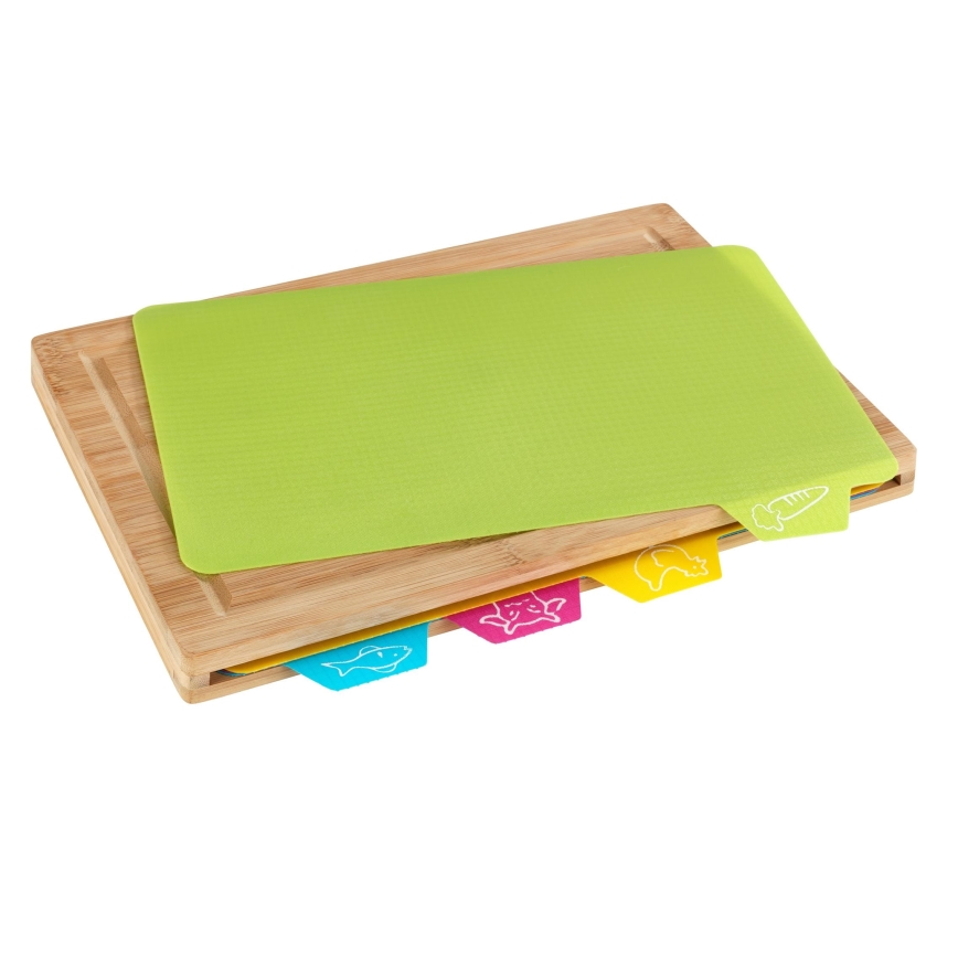 WENKO 53064100 - Deska do krojenia 32,5x22,5 cm brązowa/wielobarwna