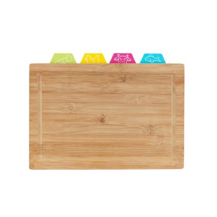 WENKO 53064100 - Deska do krojenia 32,5x22,5 cm brązowa/wielobarwna