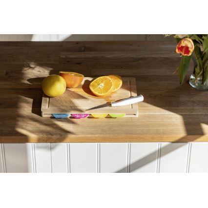 WENKO 53064100 - Deska do krojenia 32,5x22,5 cm brązowa/wielobarwna