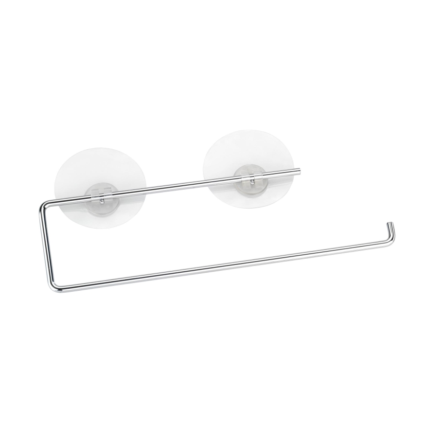 WENKO 53130100 - Uchwyt na ściereczki STATIC-LOC 30x8,5 cm srebrny/przezroczysty