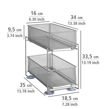 WENKO 53140800 - Półka GIOMA 35x33,5 cm srebrna
