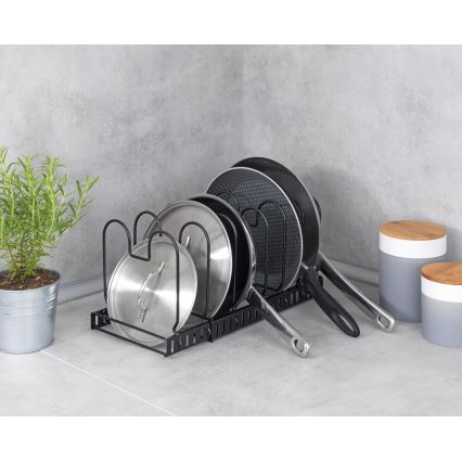 WENKO 53149100 - Uchwyt na pokrywki i patelnie 18x18 cm czarny