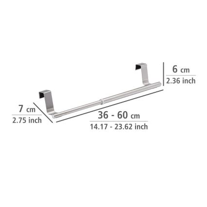 WENKO 53245100 - Uchwyt na ręczniki TELESCOPE 7x6 cm srebrny/czarny