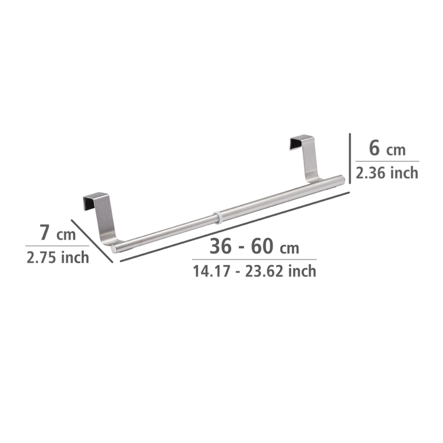 WENKO 53245100 - Uchwyt na ręczniki TELESCOPE 7x6 cm srebrny/czarny