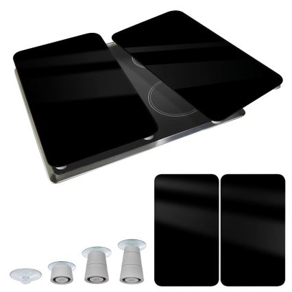 WENKO 53898100 - Pokrywa ochronna 52x30 cm czarna/szara/przezroczysta