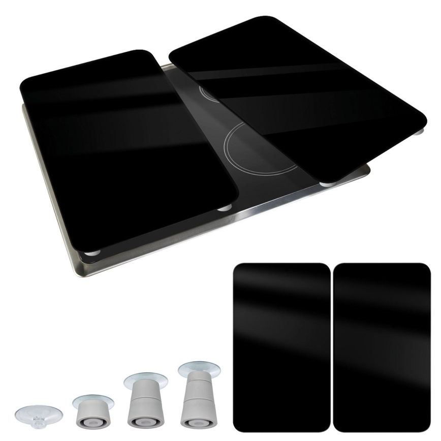 WENKO 53898100 - Pokrywa ochronna 52x30 cm czarna/szara/przezroczysta