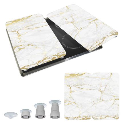 WENKO 53901100 - Pokrywa na kuchenkę 30x52 cm biała/szara/przezroczysta