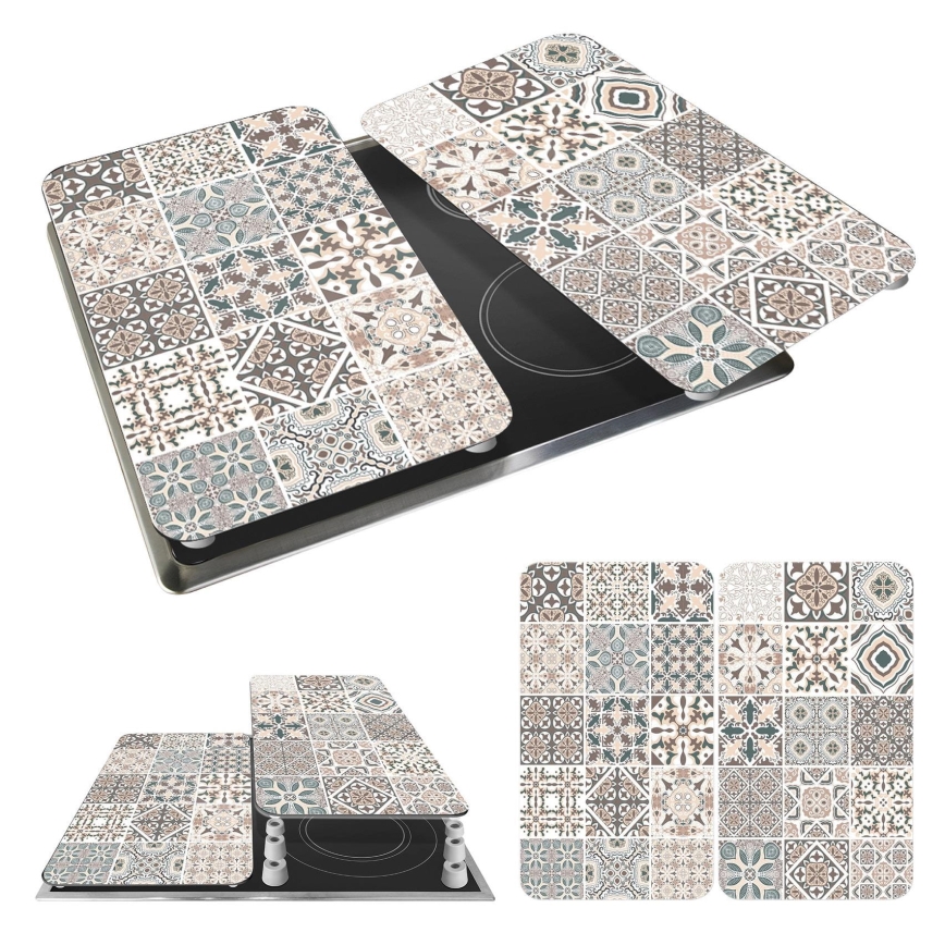 WENKO 53904100 - Pokrywa płyty grzewczej 30x52 cm kolorowa/szara/przezroczysta