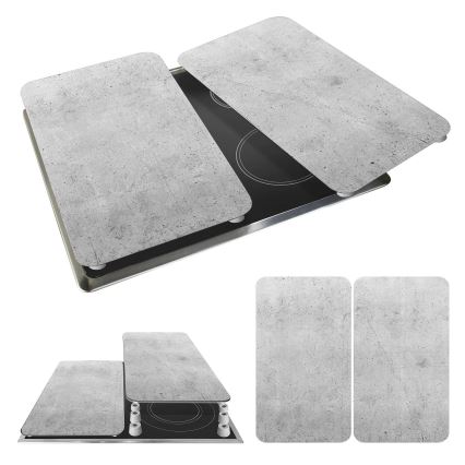 WENKO 53906100 - Pokrywa płyty grzewczej 30x52 cm szara/przezroczysta