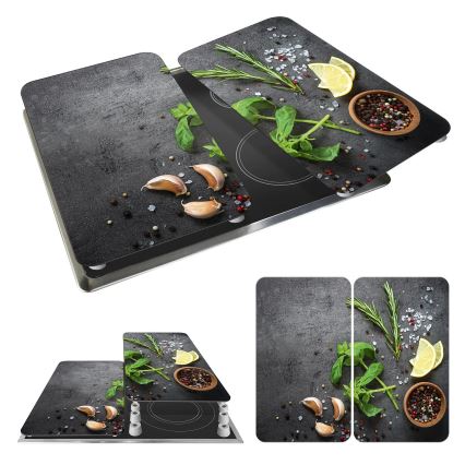 WENKO 53907100 - Pokrywa na płytę grzewczą 30x52 cm wielobarwna/szara/przezroczysta