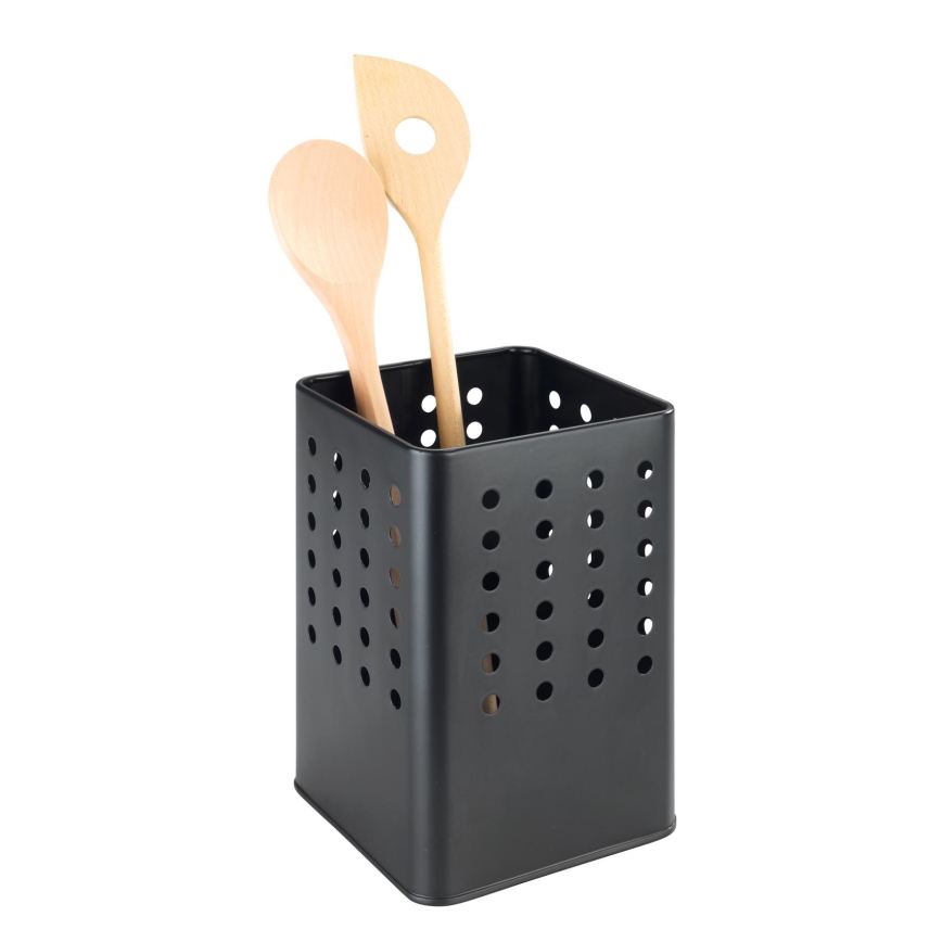 WENKO 54017100 - Stojak na sztućce SILIO 11,5x16,5 cm czarny