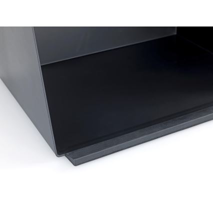 WENKO 54098100 - Chlebak KUBO 35x26,5 cm czarny/brązowy