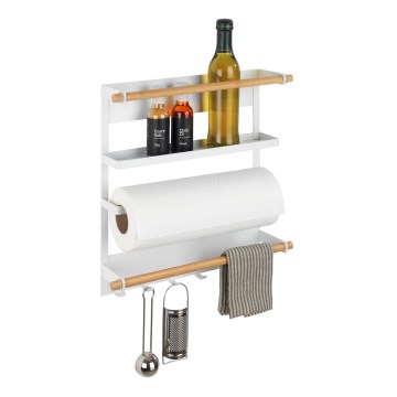 WENKO 54113100 - Organizer MAGNA 33x34 cm biały/brązowy/czarny