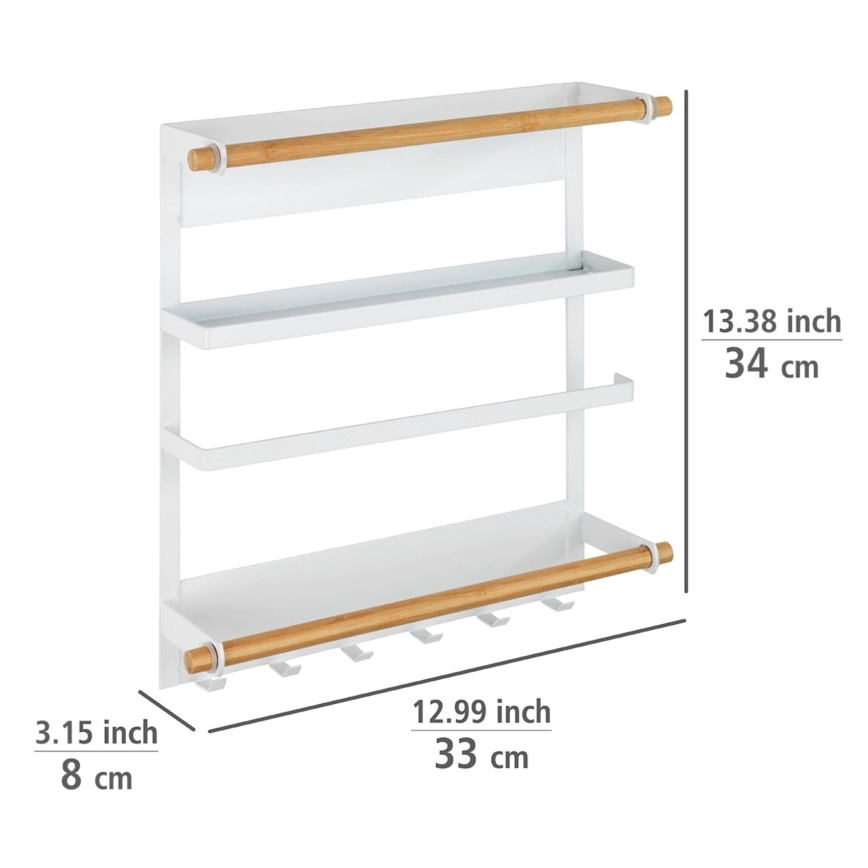 WENKO 54113100 - Organizer MAGNA 33x34 cm biały/brązowy/czarny