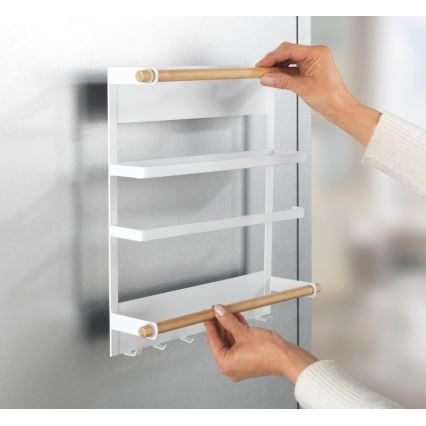 WENKO 54113100 - Organizer MAGNA 33x34 cm biały/brązowy/czarny